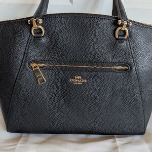 Coach Black Leather Tote Bag